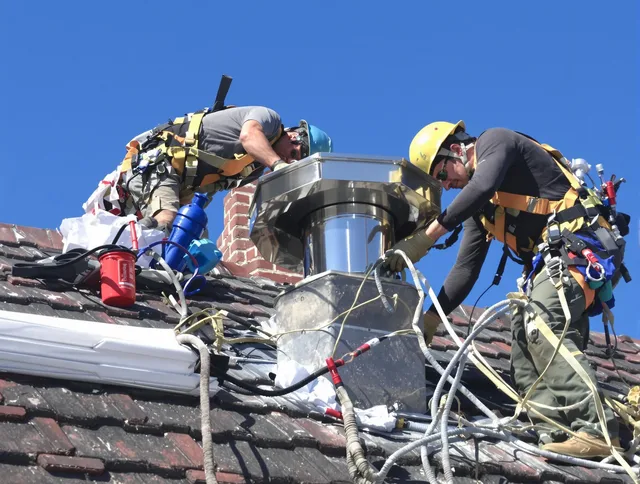 Protective chimney cap installed by Bridgeport Chimney Sweep in Bridgeport, CT