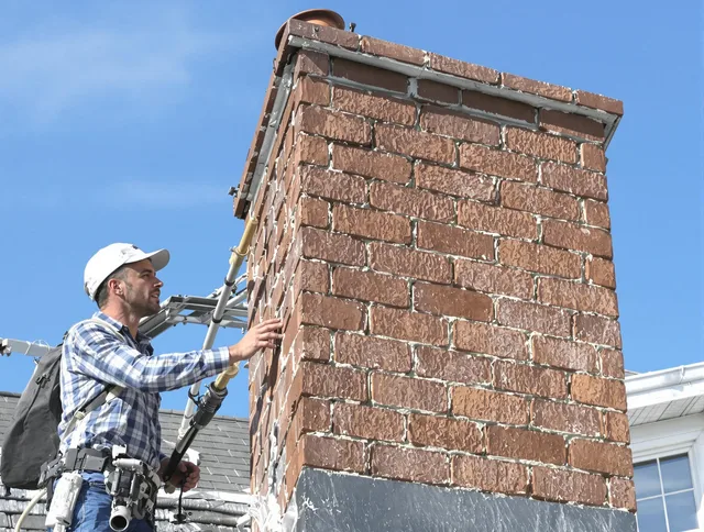 Brickwork for a chimney rebuild by Bridgeport Chimney Sweep in Bridgeport, CT