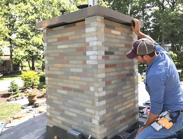 Bridgeport Chimney Sweep completing a modern chimney remodel in Bridgeport, CT