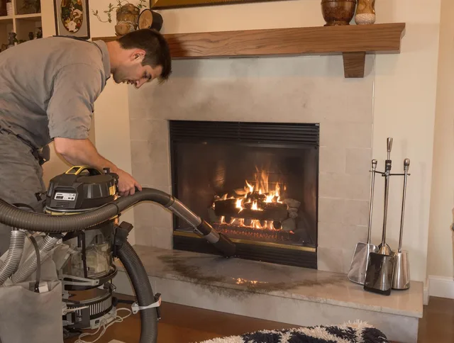 Routine fireplace upkeep by Bridgeport Chimney Sweep in Bridgeport, CT