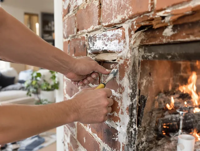 Routine fireplace repair by Bridgeport Chimney Sweep in Bridgeport, CT
