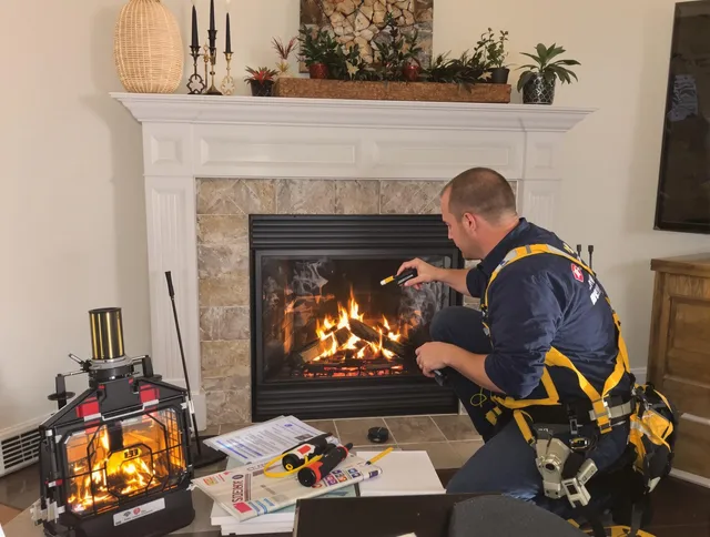 Safety-focused fireplace inspection by Bridgeport Chimney Sweep in Bridgeport, CT