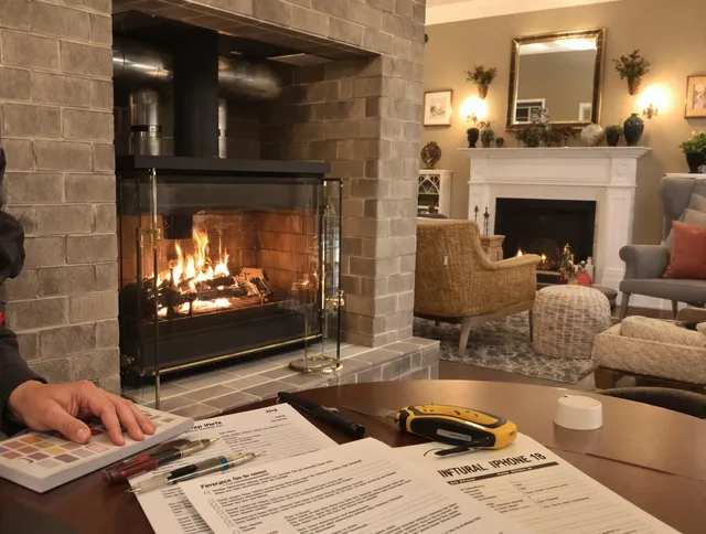 Bridgeport Chimney Sweep verifying fireplace safety measures in Bridgeport, CT